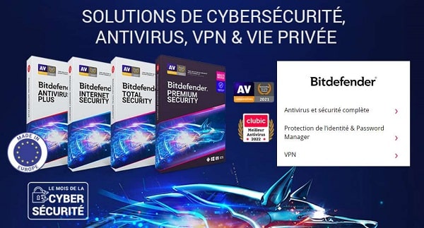 logiciels de sécurité internet bitdefender moitié prix en vente privée