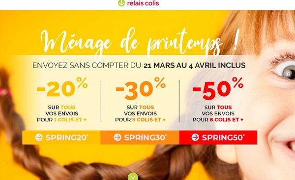 offre spéciale relais colis ! envoyez vos colis pour encore moins cher avec des remises de 20% à 50%