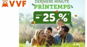 Offre vacances de printemps de VVF : réductions jusqu’à -25% sur votre séjour