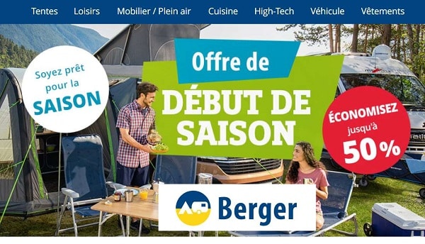 offres de début de saison berger camping