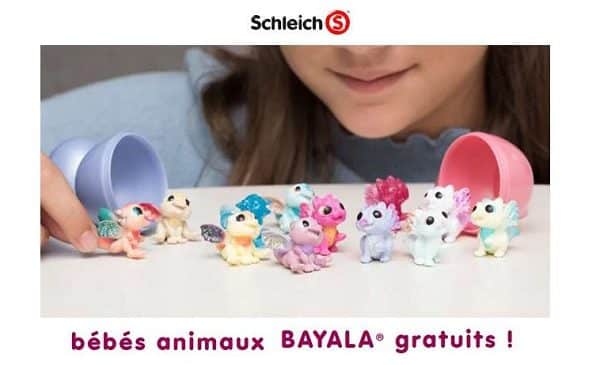 un coffret de jeu schleich acheté = 1 bébé animal magique à collectionner gratuit