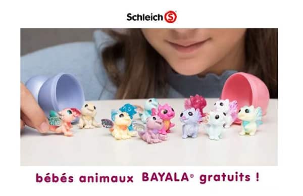 un coffret de jeu schleich acheté = 1 bébé animal magique à collectionner gratuit