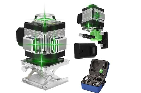 niveau laser 360° vert 4d 16 lignes avec nivellement automatique kknoon