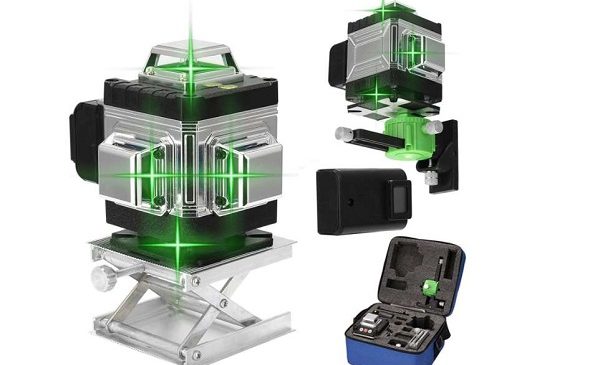 niveau laser 360° vert 4d 16 lignes avec nivellement automatique kknoon