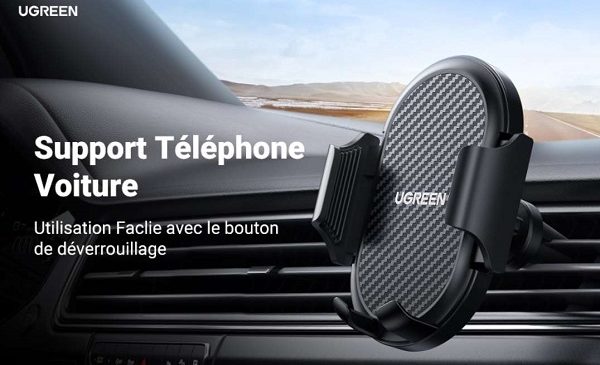 support téléphone pour grille aération ugreen