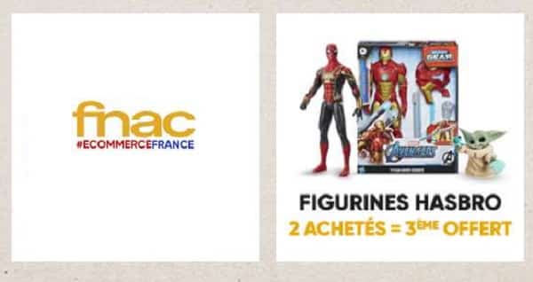 2 figurines hasbro achetées la 3ème gratuite (avengers, marvel, power rangers...) sur la fnac