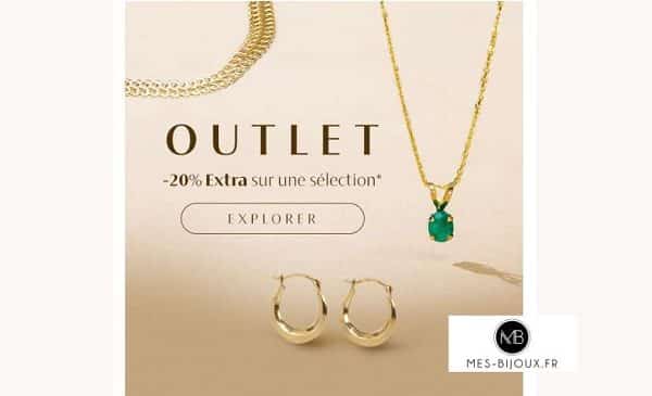 20% de remise supplémentaire sur l'outlet Mes Bijoux