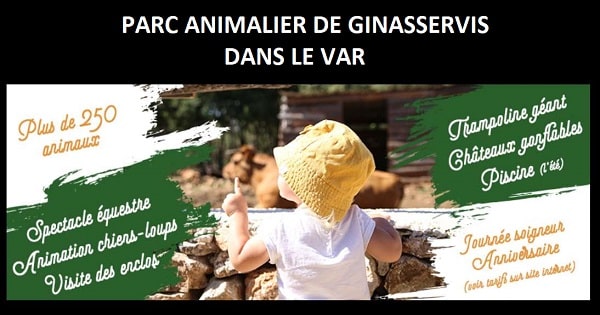 Billet entrée pour le parc Animalier Ginasservis moins cher