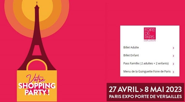 entrée foire de paris 2023 moins chère