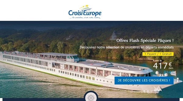 Offres Flash Pâques avec des croisières fluviales pas chères 