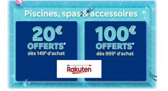 Remises piscines, spas et accessoires sur Rakuten : -20€ dès 149€ / -100€ dès 999€