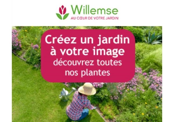 Spécial jardin : 10€ de remise sur Willemse France dès 49€ d’achats