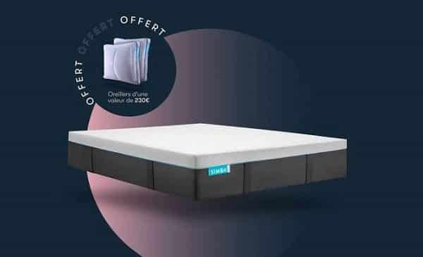 Un ou deux oreillers offerts pour l'achat d'un matelas Simba