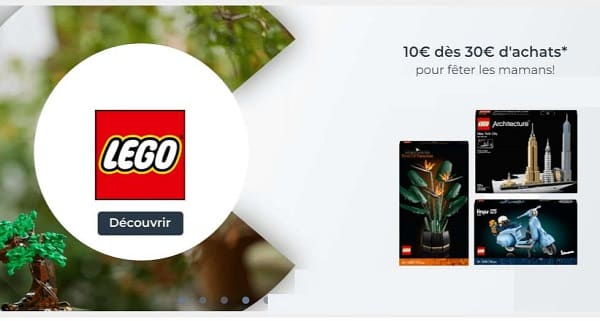 10€ de remise immédiate d’achat sur une sélection de produits lego sur cdiscount