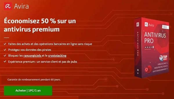 50% de remise sur l'antivirus Avira PRO