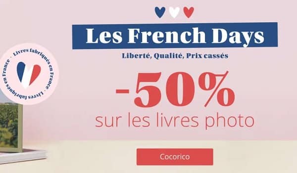 50% de remise sur livres photo et tirages sur Photobox pour les French Days
