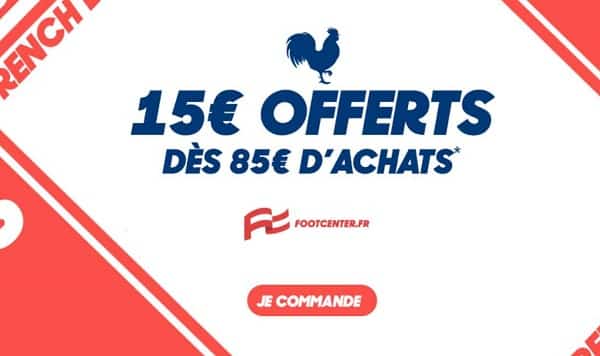 FRENCH DAYS Footcenter : 15€ de remise supplémentaire dès 85€ d’achats sur tout (même produits démarqués)