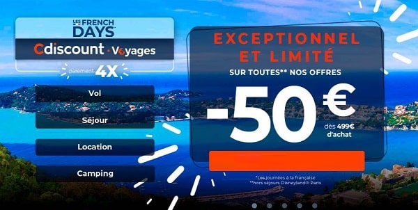 French Days Cdiscount Voyages 