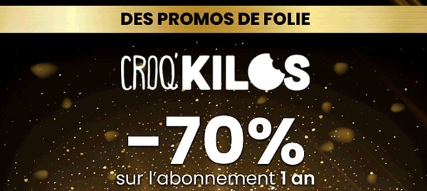 la meilleure remise sur les abonnements croq’kilos 70% sur l'abonnement 12 mois