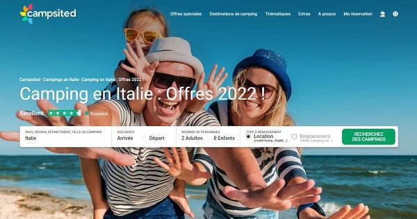 Offres spéciales Camping en Italie cet été avec Campsited