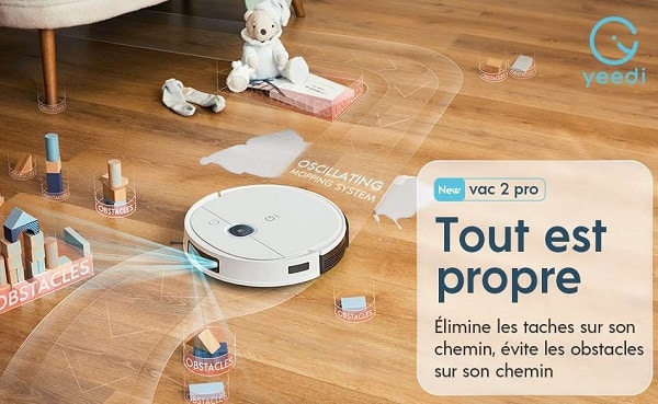 VENTE FLASH 184,99€ aspirateur robot laveur Yeedi vac 2 pro (port inclus)