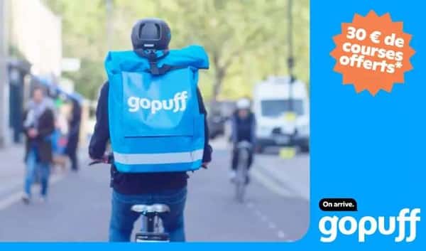 remise sur vos trois premières livraisons de courses à domicile sur gopuff