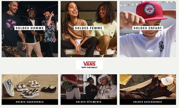 15% de remise sur tout le site vans même les soldes