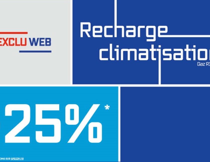 25% de remise sur la recharge ou révision climatisation chez speedy