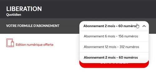abonnement à libération pas cher