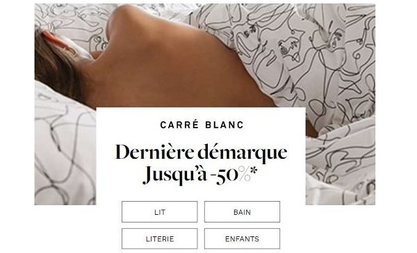 Dernières démarques des soldes de Carré Blanc