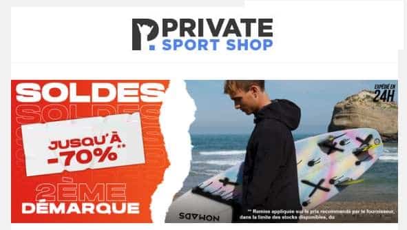 Seconde démarque des soldes sur Private Sport Shop : un max de remises sur vos articles de sport