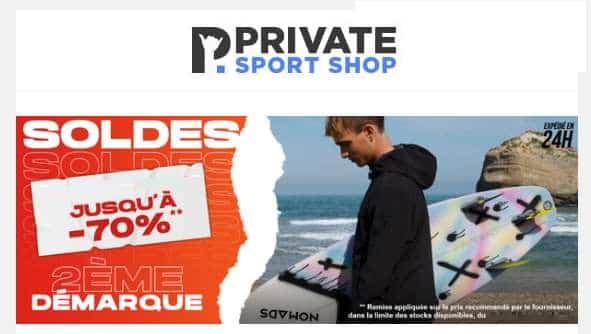 Seconde démarque des soldes sur Private Sport Shop