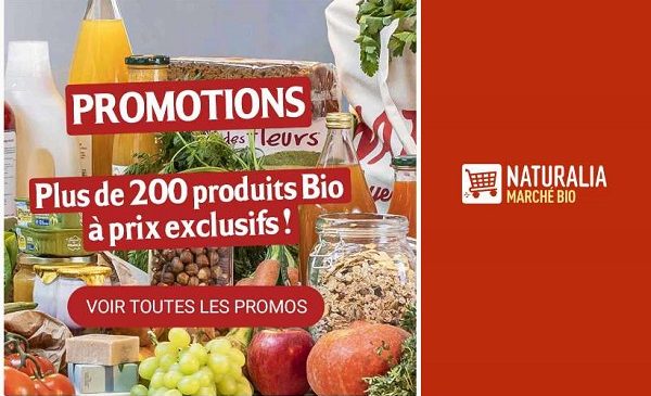 15€ de reduction sur votre première commande de produits bio sur naturalia