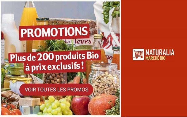 15€ de reduction sur votre première commande de produits bio sur naturalia