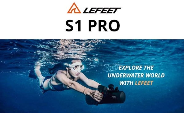Bonne affaire pour acheter l’innovant propulseur pour plongée sous-marine LEFEET S1 PRO : 619€ port inclus