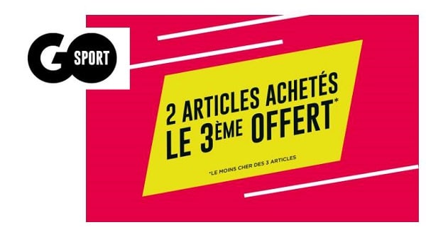 Démarques Soldes Go Sport : 2 articles textile en soldes achetés = le 3ème gratuit