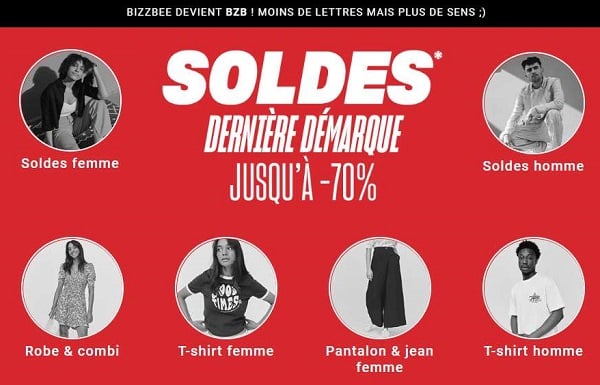 Dernière démarque des soldes de BZB : jusqu’à -70%