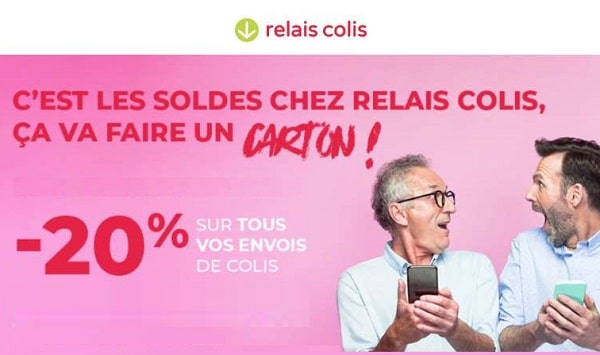 pour les soldes relais colis vous offre une remise de 20%