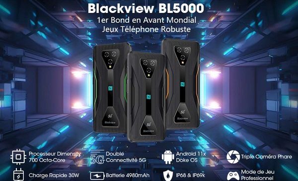 Blackview BL5000 LE smartphone robuste pour les jeux