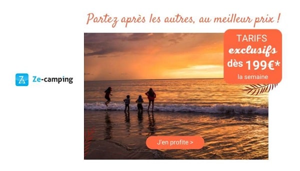 ze tarifs exclusifs vacances de septembre en mobil homes dès 199€ les 7 nuits avec ze camping