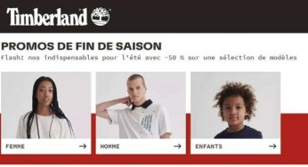 vente flash promos de fin de saison Timberland : -50% sur une large sélection (jusqu’à demain)