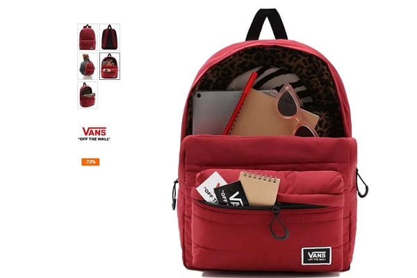 14,95€ le sac à dos vans puffed up