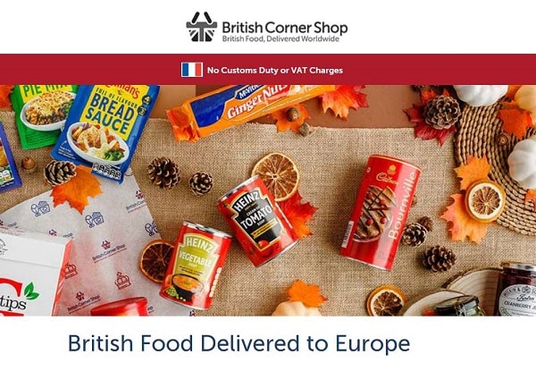 bon d’achat moins cher pour passer une commande sur british corner shop