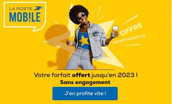les 4 premiers mois de votre forfait la poste mobile sans engagement offerts