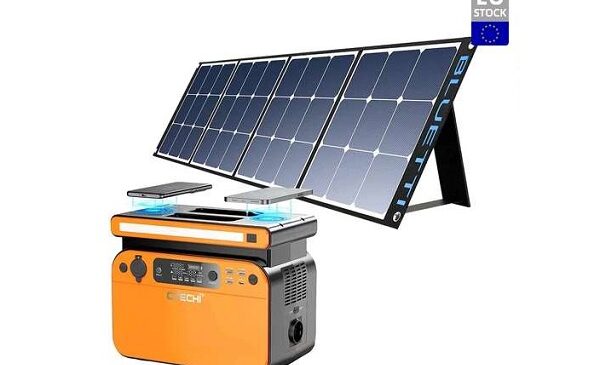 lot station d'alimentation portable 500w ctechi gt500 + panneau solaire pliable bluetti sp120