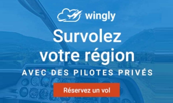 réduction sur un vol en avion de tourisme avec wingly