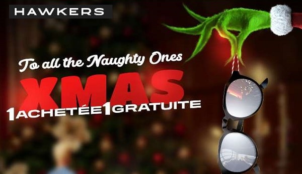 1 paire achetée = 1 paire de lunette de soleil hawkers gratuite