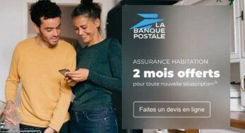 2 mois offerts sur assurance logement souscrit auprès de La Banque Postale Assurances (en ligne)