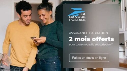 2 mois offerts sur assurance logement mrh souscrit auprès de la banque postale assurances