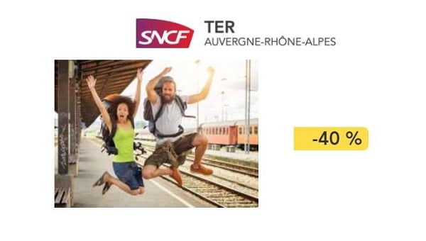 40% de remise sur vos trajets ter auvergne rhône alpes le samedi